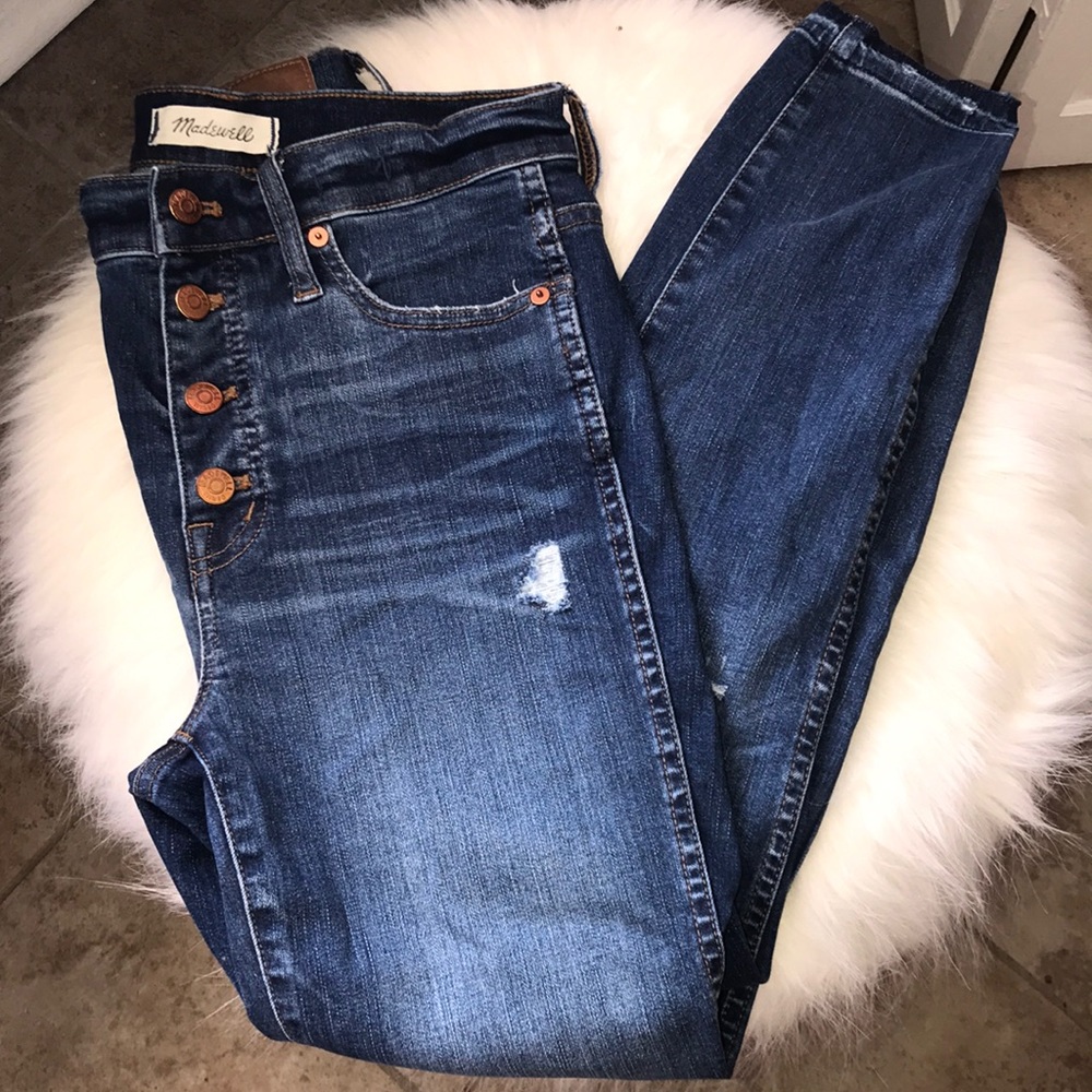 Madewell 10” High Rise Button Fly Skinny👖 Size 27